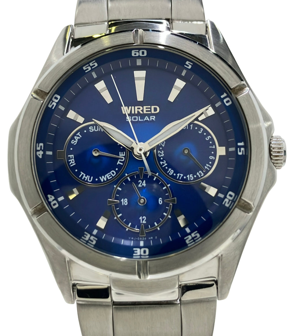 SEIKO 腕時計 WIRED ソーラー ブルー V14J-0AS0 メンズ セイコー