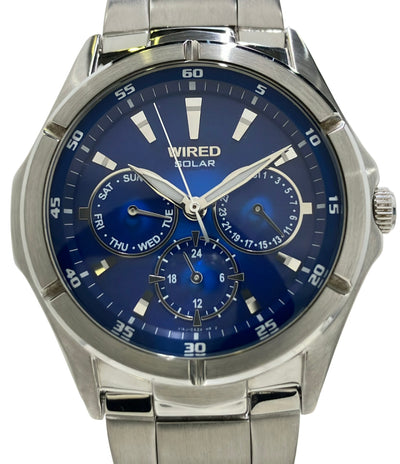 SEIKO 腕時計 WIRED ソーラー ブルー V14J-0AS0 メンズ セイコー