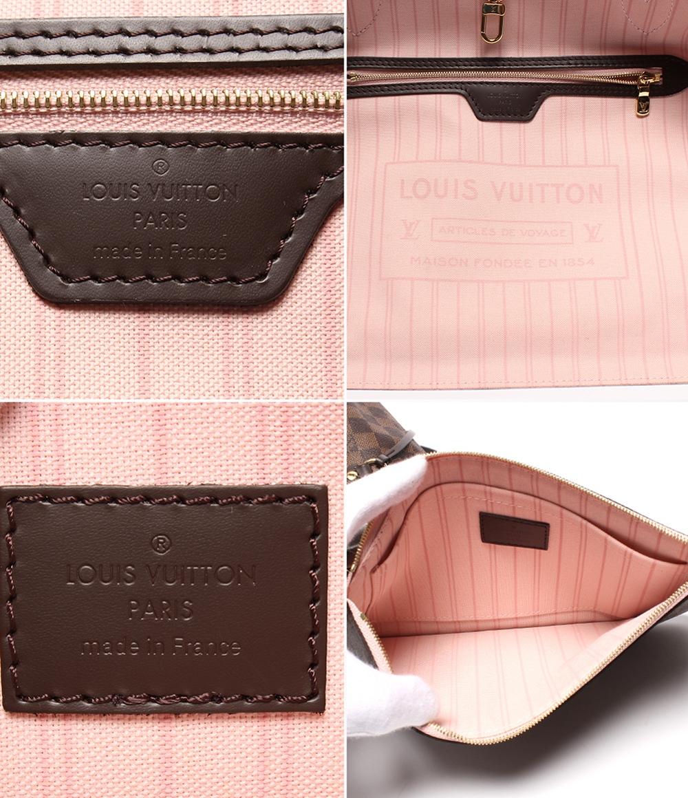 美品 ルイ・ヴィトン トートバッグ ショルダーバッグ 肩掛け ローズバレリーヌ ネヴァーフルMM ダミエ N40598 レディース LOUIS VUITTON