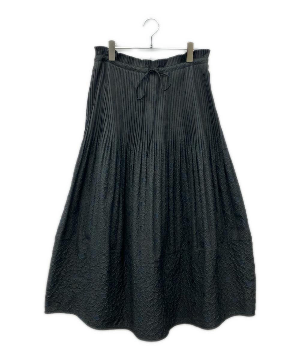 美品 Drawer ダブルプリーツスカート 6524-299-1719 レディース SIZE 38 ドゥロワー