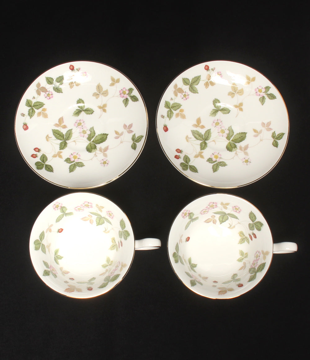 ウェッジウッド  カップ＆ソーサー 2客セット ペア  ワイルドストロベリー Wild Strawberry       WEDGWOOD