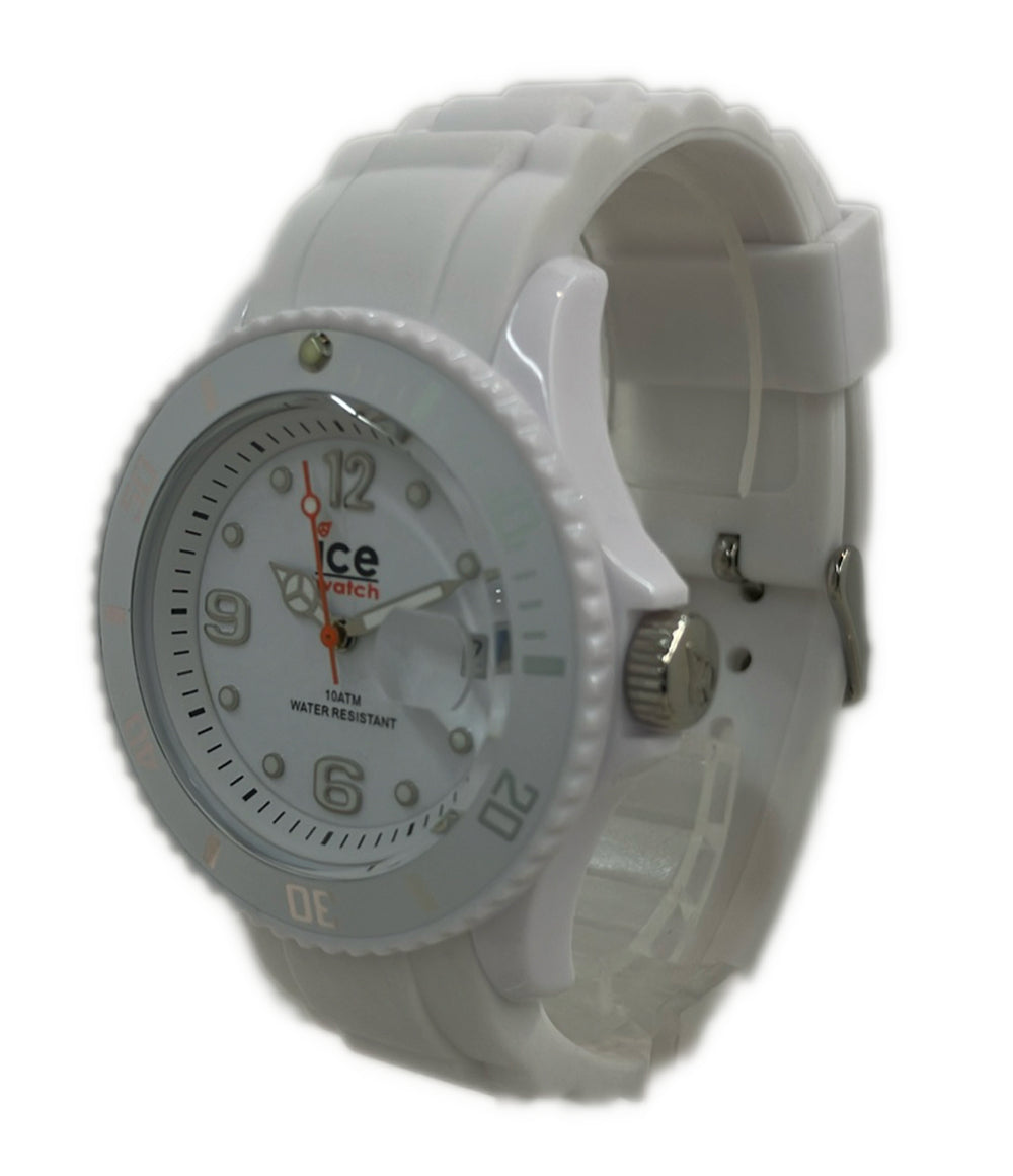 美品 ice watch 腕時計 クオーツ ホワイト レディース メンズ アイスウォッチ