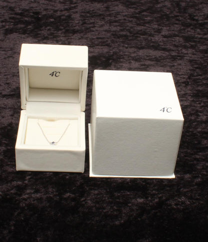 美品 ヨンドシー ネックレス K10 サファイア フラワーモチーフ レディース 4℃