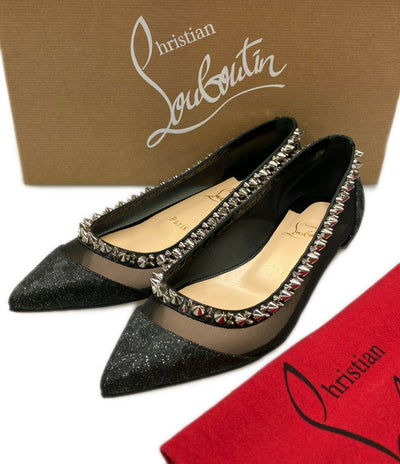 Christian Louboutin フラットパンプス スタッズ GALATIVI SPIKES FLAT KID レディース SIZE 37.5 (25cm) クリスチャンルブタン