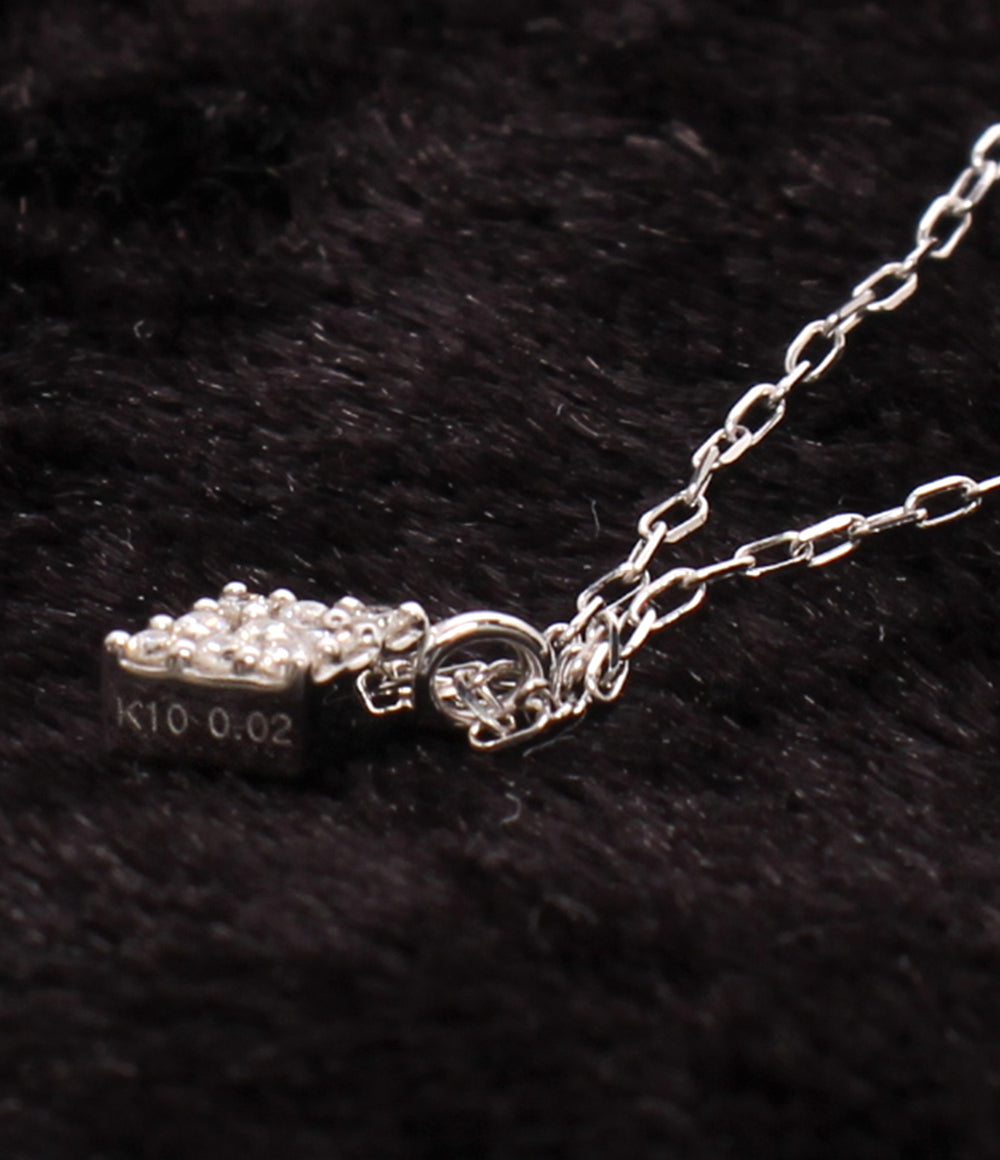 美品 STAR JEWELRY ネックレス K10 ダイヤ 0.02ct レディース スタージュエリー