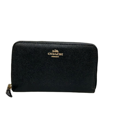 COACH ラウンドファスナー二つ折り財布 レザー レディース コーチ