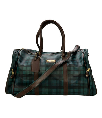 リーブクラブ ボストンバッグ チェック メンズ LEAVE CLUB