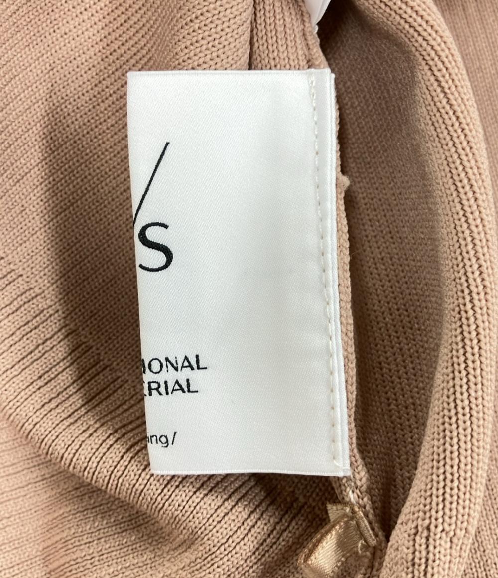 美品 ドロップショルダーVネックショートブラウス レディース SIZE F FUNCTIONAL MATERIAL LINE S/S