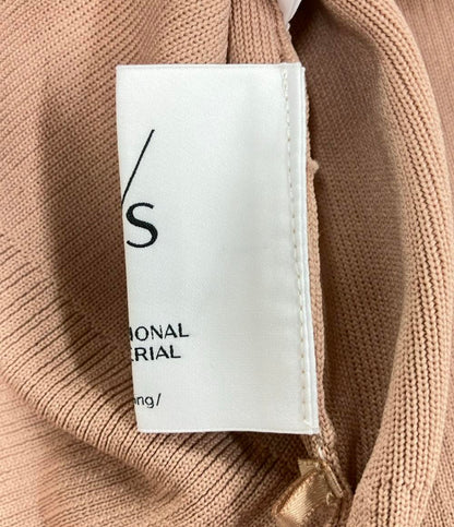 美品 ドロップショルダーVネックショートブラウス レディース SIZE F FUNCTIONAL MATERIAL LINE S/S