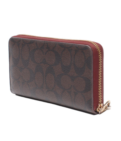 COACH ラウンドファスナー長財布 シグネチャー レディース コーチ