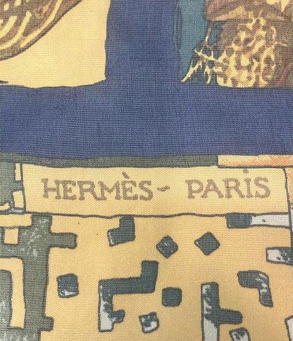 美品 エルメス スカーフ カレ45 シルク100% ペルソナ PERSONA レディース HERMES