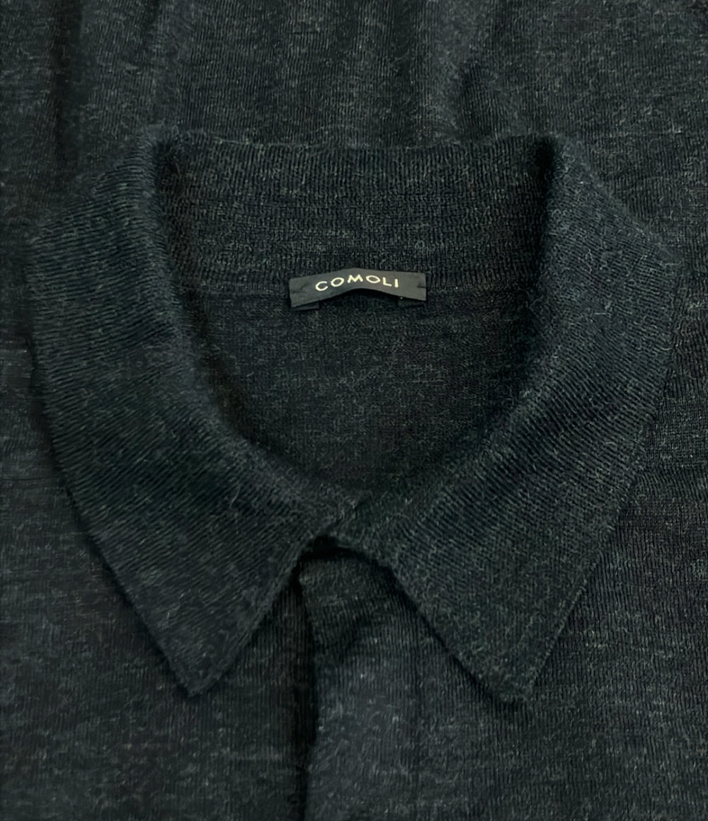 COMOLI ウール 衿つき カーディガン C03-06011 メンズ SIZE 3 コモリ