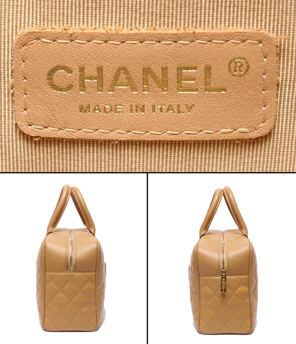 CHANEL ハンドバッグ ゴールド金具 マトラッセ ボーリングバッグ キャビアスキン ココマーク 8番台 レディース シャネル