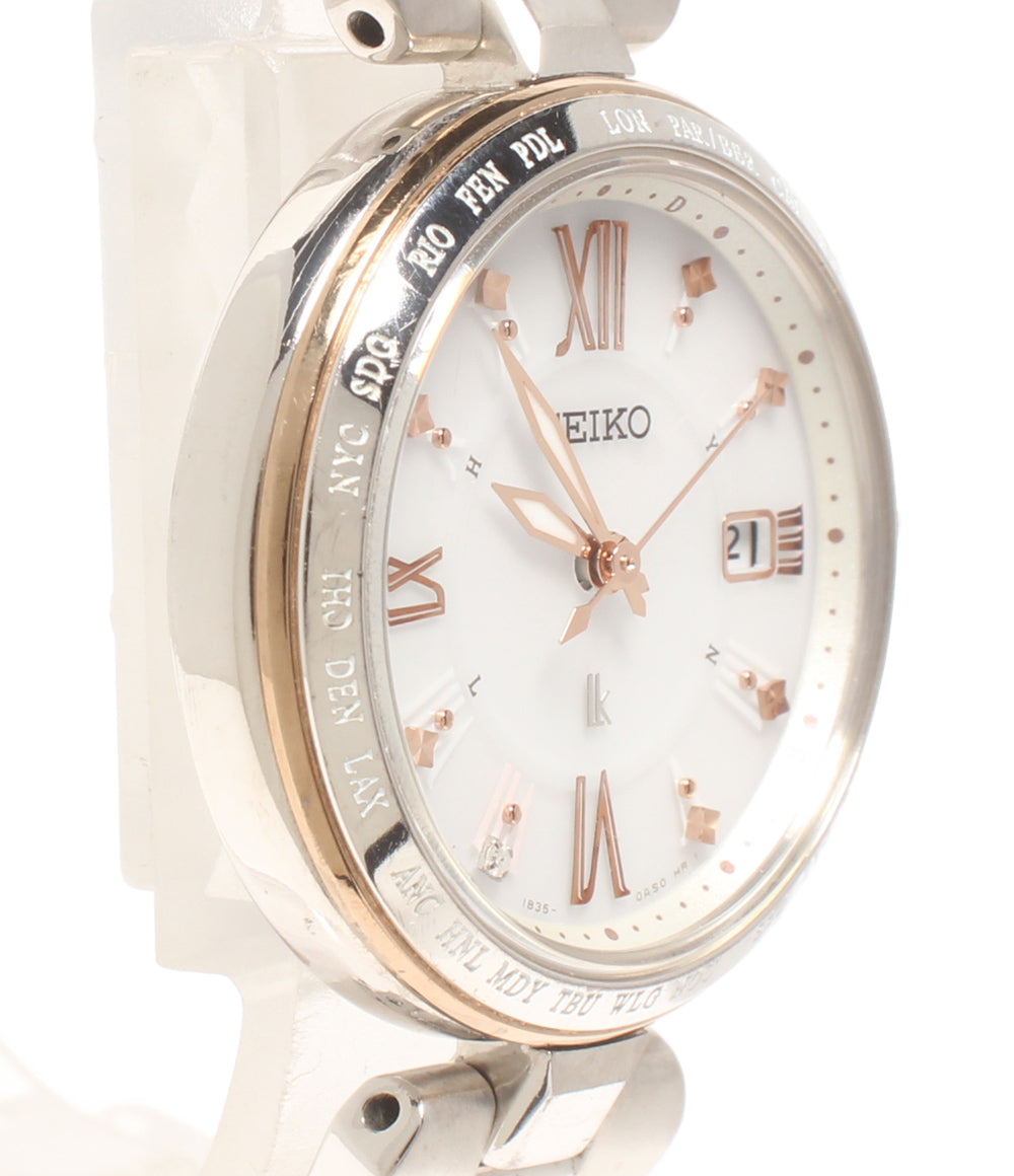 SEIKO 腕時計 電波ソーラー ルキア lK ソーラー 1B35-0AG0 レディース セイコー