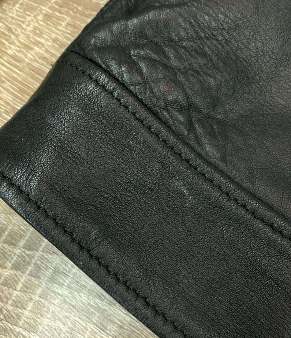 DIESEL レザージャケット ライダース シープ スキン 裏地レッド インポート メンズ SIZE M ディーゼル