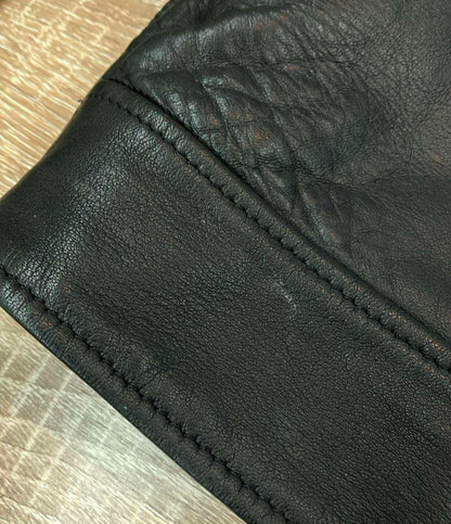 DIESEL レザージャケット ライダース シープ スキン 裏地レッド インポート メンズ SIZE M ディーゼル