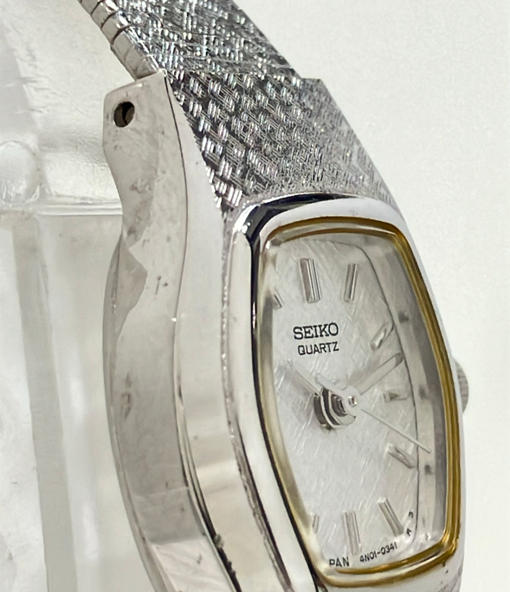 SEIKO 腕時計 クオーツ シルバー 4N01-5021 レディース セイコー