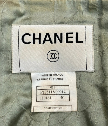 訳あり CHANEL ツイード ジップアップ ジャケット P17511V09914 レディース SIZE 40 (M) シャネル
