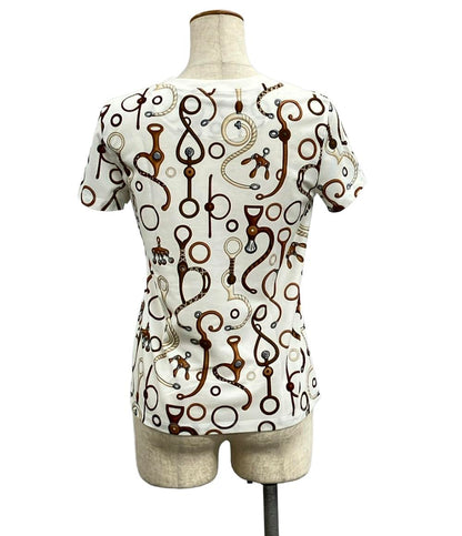 美品 エルメス 半袖Tシャツ パノプリ・トゥ・キュイール レディース SIZE 34 (S) HERMES