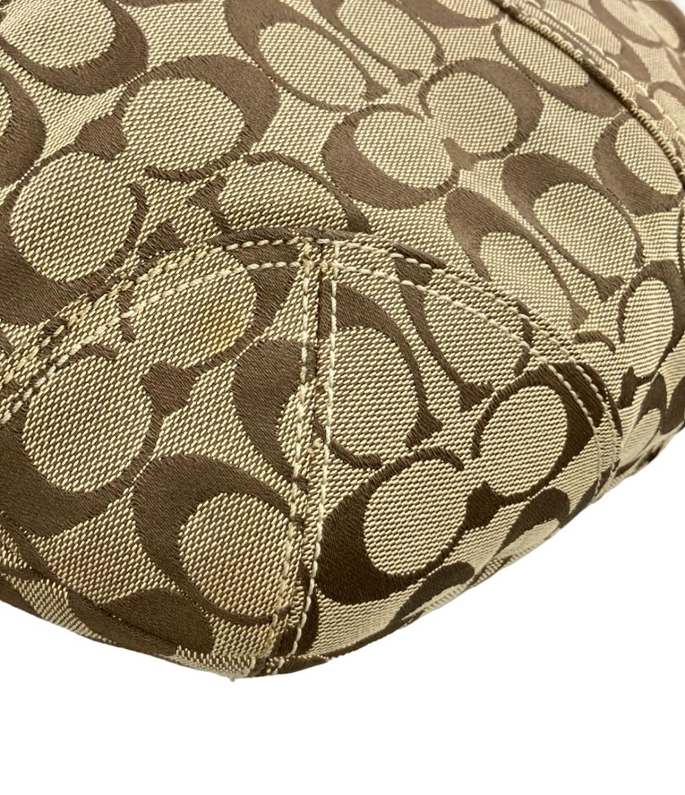 COACH ショルダーバッグ 肩掛け キャンバス レザー シグネチャー 11858