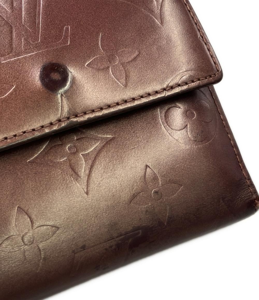 LOUIS VUITTON Wホック 三つ折り財布 モノグラムマット ポルトモネ