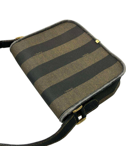 訳あり FENDI ショルダーバッグ ストライプ柄 レディース フェンディ