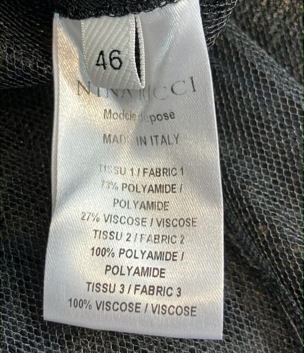 NINA RICCI テーラードジャケット レース ダブルブレスト 透け感 フロントボタン留め レディース SIZE 46 (L) ニナリッチ