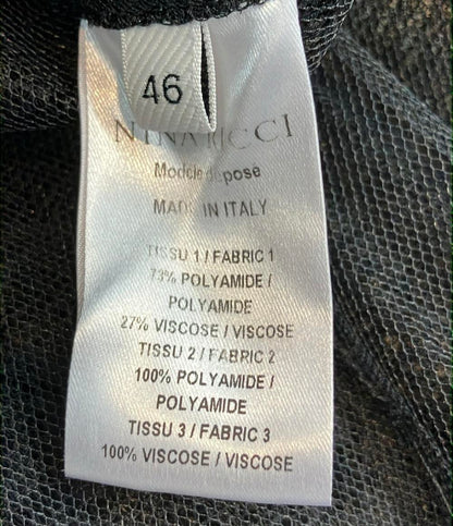 NINA RICCI テーラードジャケット レース ダブルブレスト 透け感 フロントボタン留め レディース SIZE 46 (L) ニナリッチ