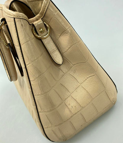 コーチ 2way クロコ型押しレザーハンドバッグ ショルダーバッグ 斜め掛け F55927 レディース COACH