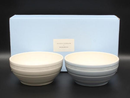 美品 WEDGWOOD カジュアルボール 皿 15cm ジャスパー コンラン クリーム ブルー ウエッジウッド