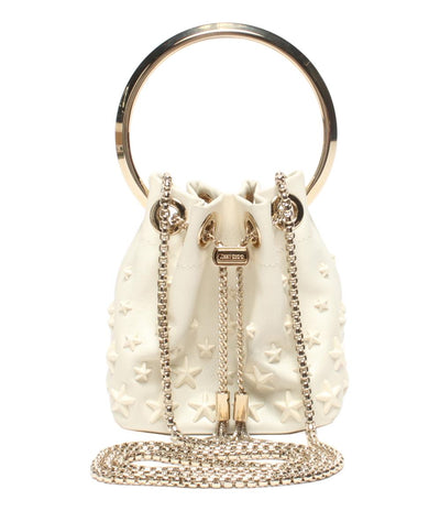 JIMMY CHOO チェーンショルダーバッグ 斜め掛け ハンドバッグ ミニ スタッズ マイクロボンボン レディース ジミーチュウ