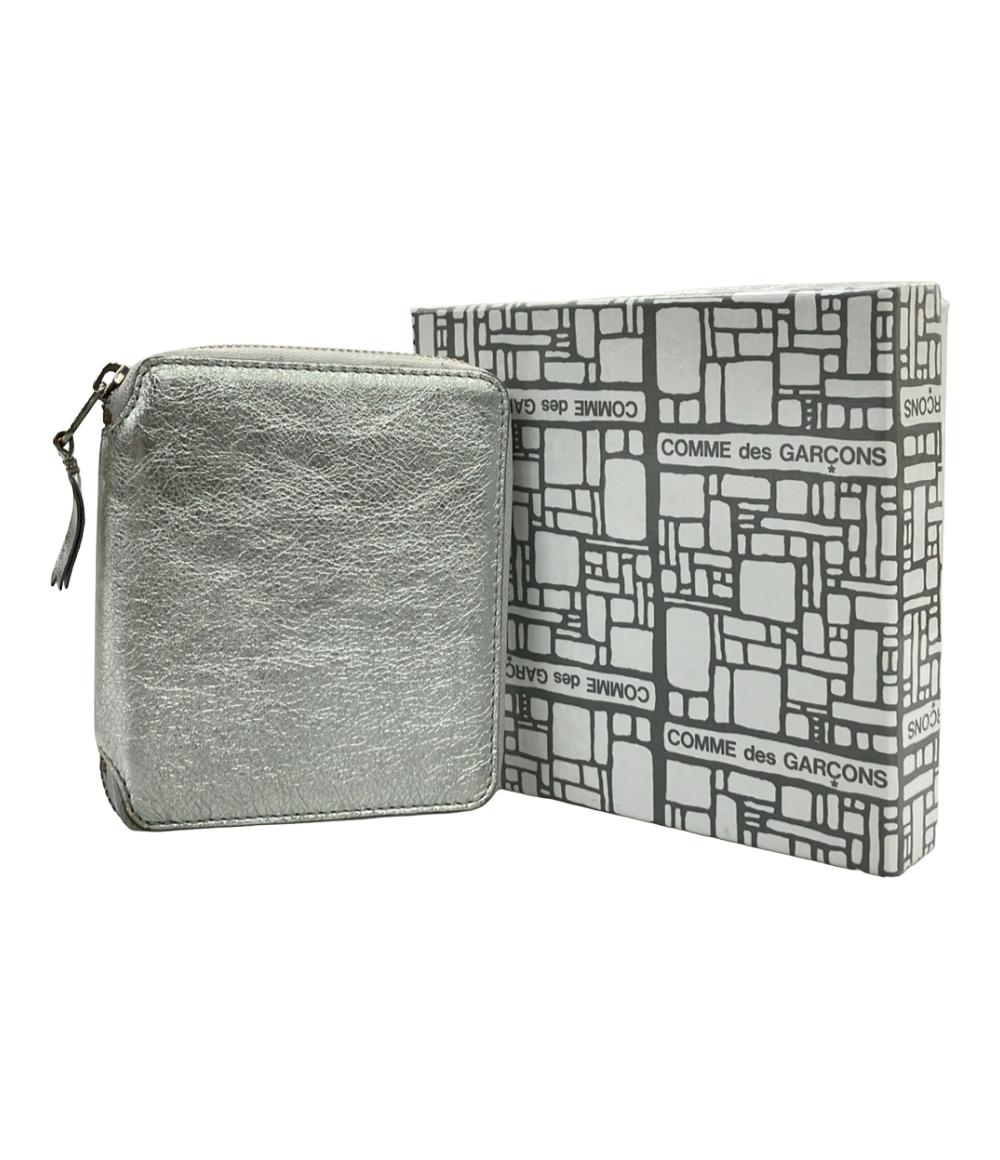 COMME des GARCONS ラウンドファスナー二つ折り財布 牛革 レディース コムデギャルソン