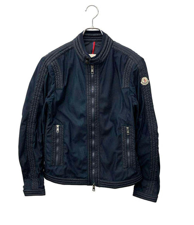 MONCLER ライダースジャケット ブルゾン ロゴワッペン ダブルジップ LEMAN 510914112085 メンズ SIZE 1 (S) モンクレール