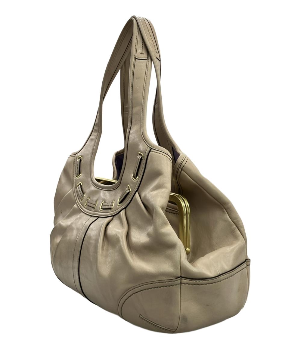 【良品】COACH コーチ ベルト金具 ハンド トートバッグ がま口 コーチ トートバッグ ハンドバッグ がま口 レザー 12725 レディース