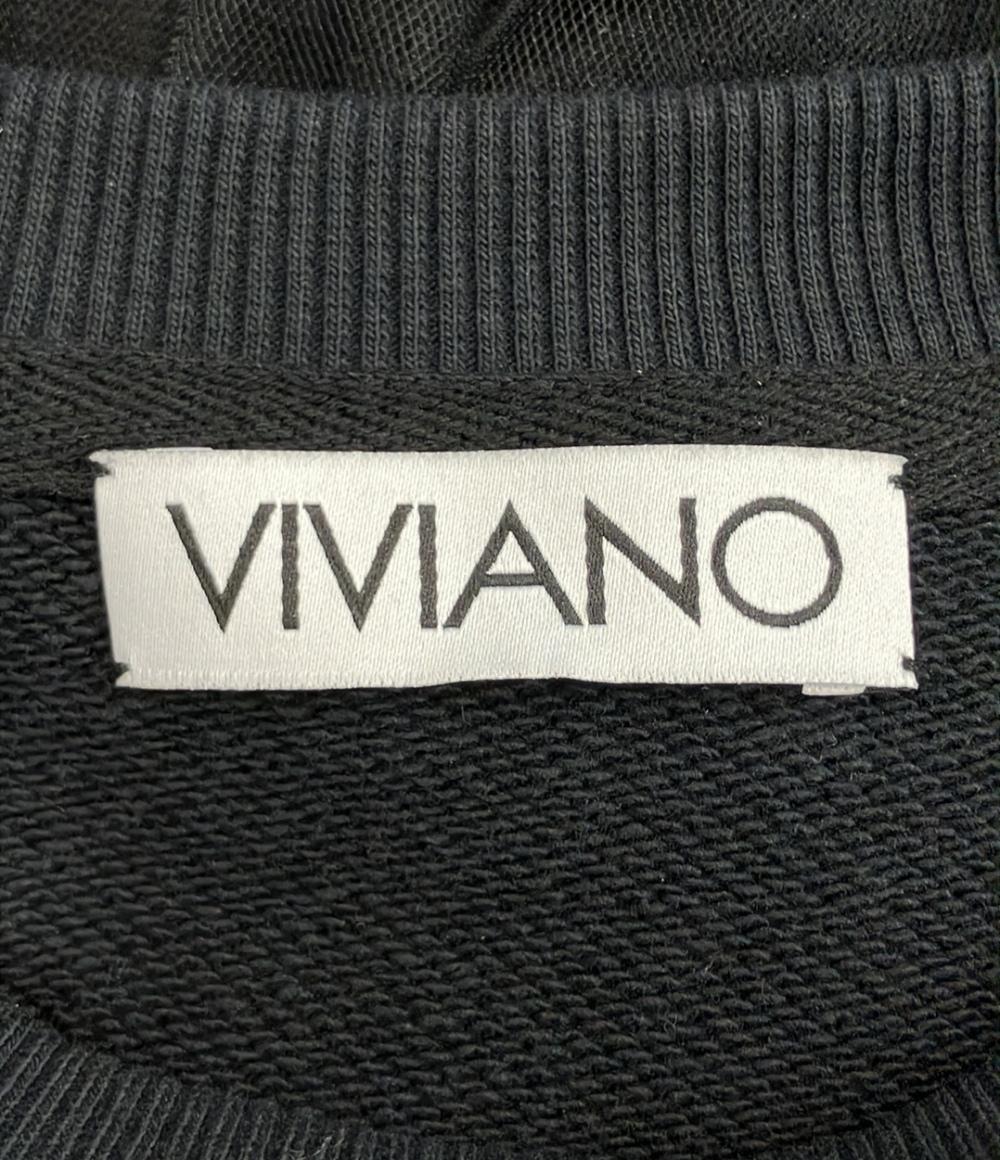 VIVIANO 長袖 チュールリイヤード スウェット レディース SIZE F (M) ヴィヴィアーノ