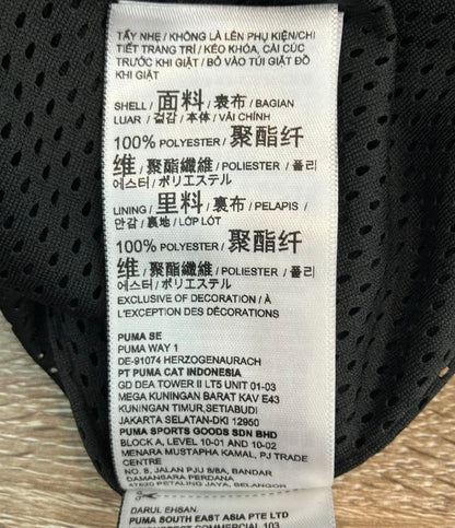 美品 PUMA コーチジャケット x REPRESENT タグ付き スナップボタン 裏地メッシュ素材 635805 01 メンズ SIZE L プーマ
