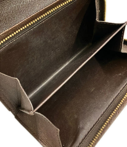 LOUIS VUITTON 二つ折り財布 ポルト モネ ビエ トレゾール ダミエ エベヌ N61730 レディース メンズ ルイ・ヴィトン