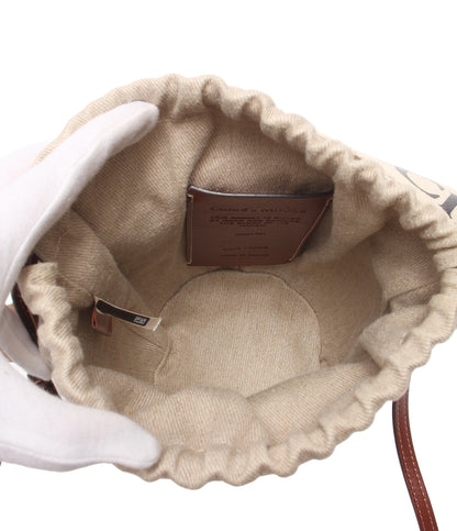 美品 Chloe Mifuko ショルダーバッグ 肩掛け かごバッグ ウッディスモールバスケット 02-23-68-65 レディース クロエ ミフコ