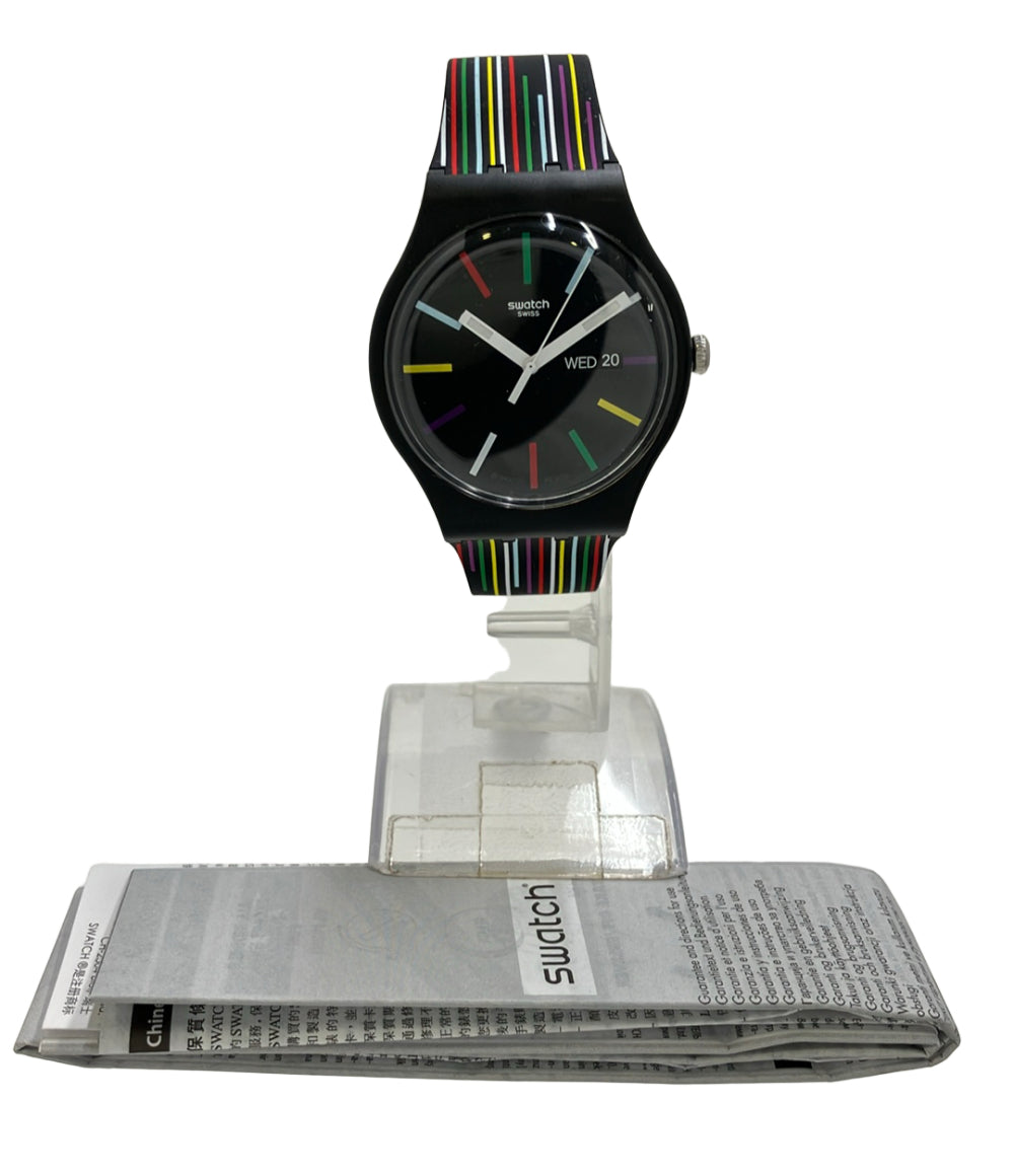 Swatch 腕時計 クオーツ ブラック メンズ スウォッチ