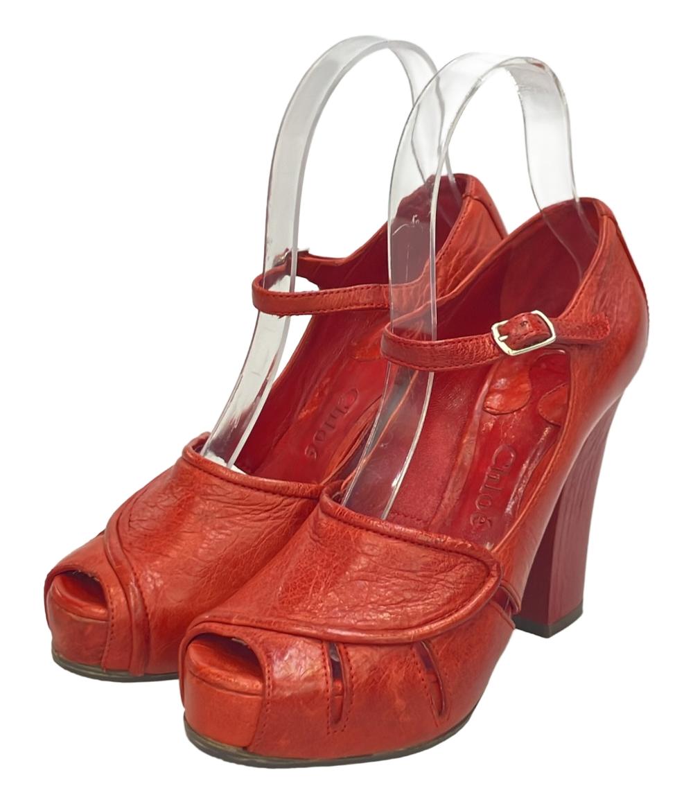 クロエ オープントゥサンダル  チャンキーヒール レディース SIZE 36 1/2 (M) Chloe