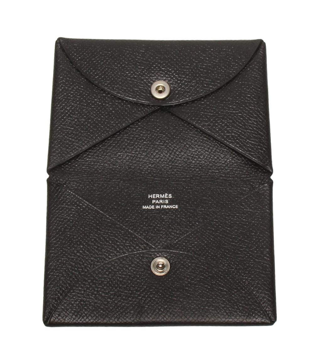 エルメス カードケース X刻印 シルバー金具 カルヴィ ユニセックス HERMES