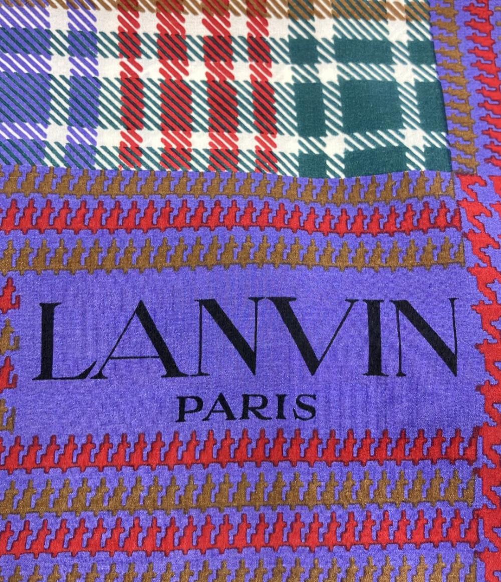 ランバン ヴィンテージ シルク スカーフシャツ LANVIN PARIS 仏製 LANVIN COLLECTION（ランバン コレクション） 】シルクプリントロング