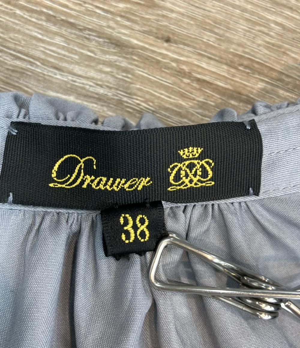 Drawer 長袖ブラウス フリルカラーリボン 2WAY 比翼仕立て つけ襟 6511-299-1048 レディース SIZE 38 (S) ドゥロワー