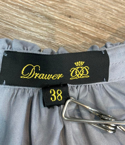Drawer 長袖ブラウス フリルカラーリボン 2WAY 比翼仕立て つけ襟 6511-299-1048 レディース SIZE 38 (S) ドゥロワー