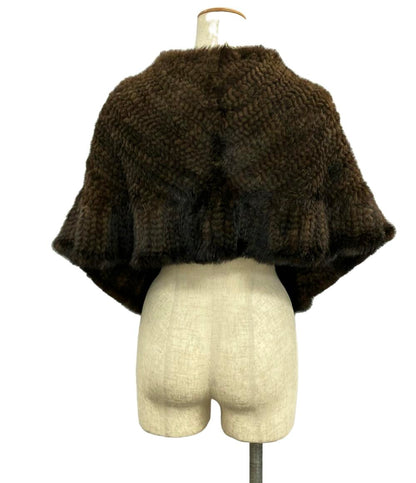 美品 ミンクポンチョ レディース SIZE M〜L (L)