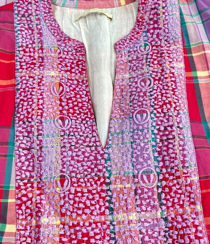 NE QUITTEZ PAS ノースリーブ チェック柄 ワンピース レディース SIZE M ヌキテパ