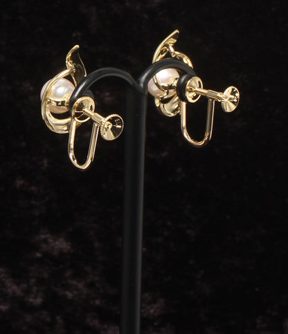美品 MIKIMOTO イヤリング K18 パール 6.5mm レディース ミキモト