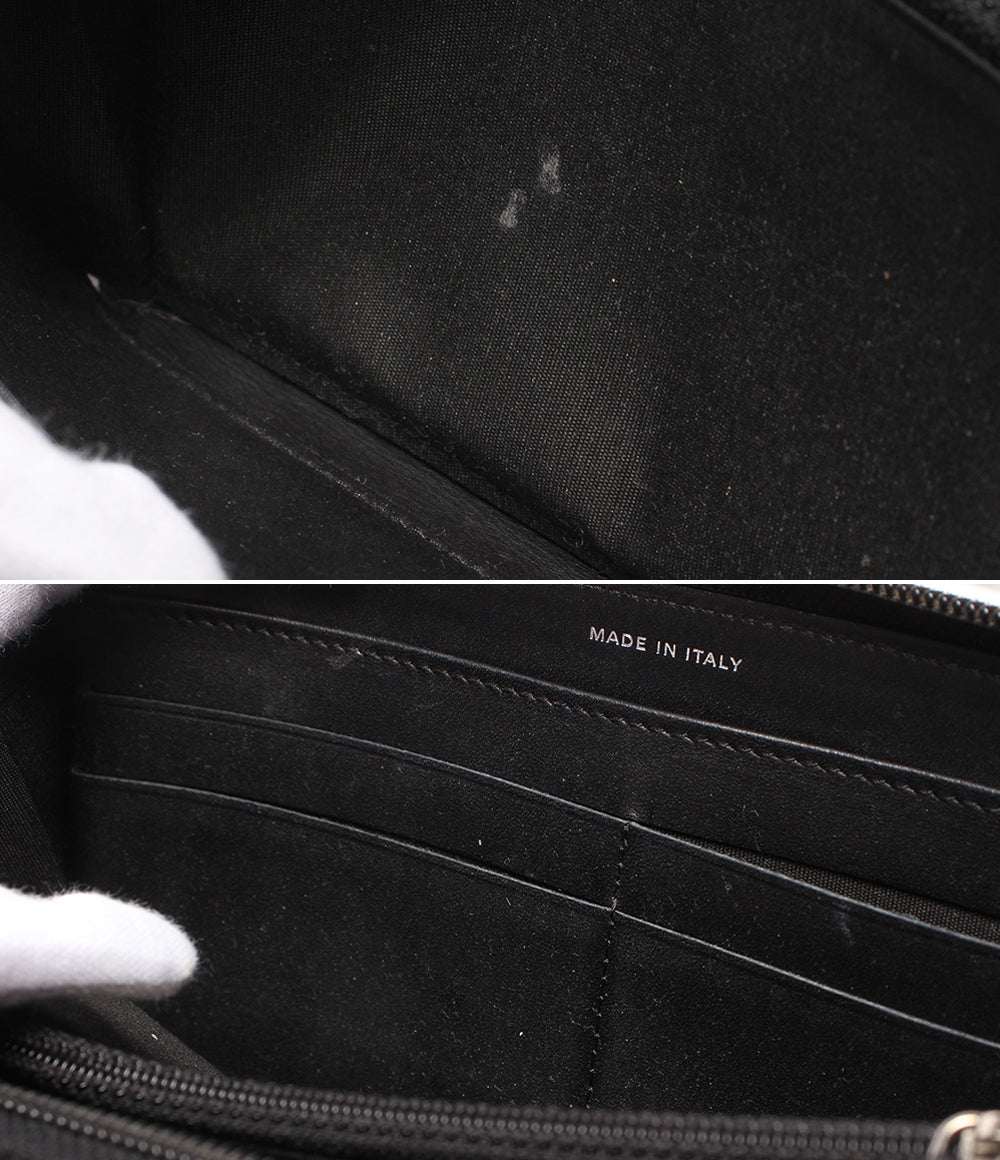 CHANEL ラウンドファスナー長財布 シルバー金具 キャビアスキン レディース シャネル
