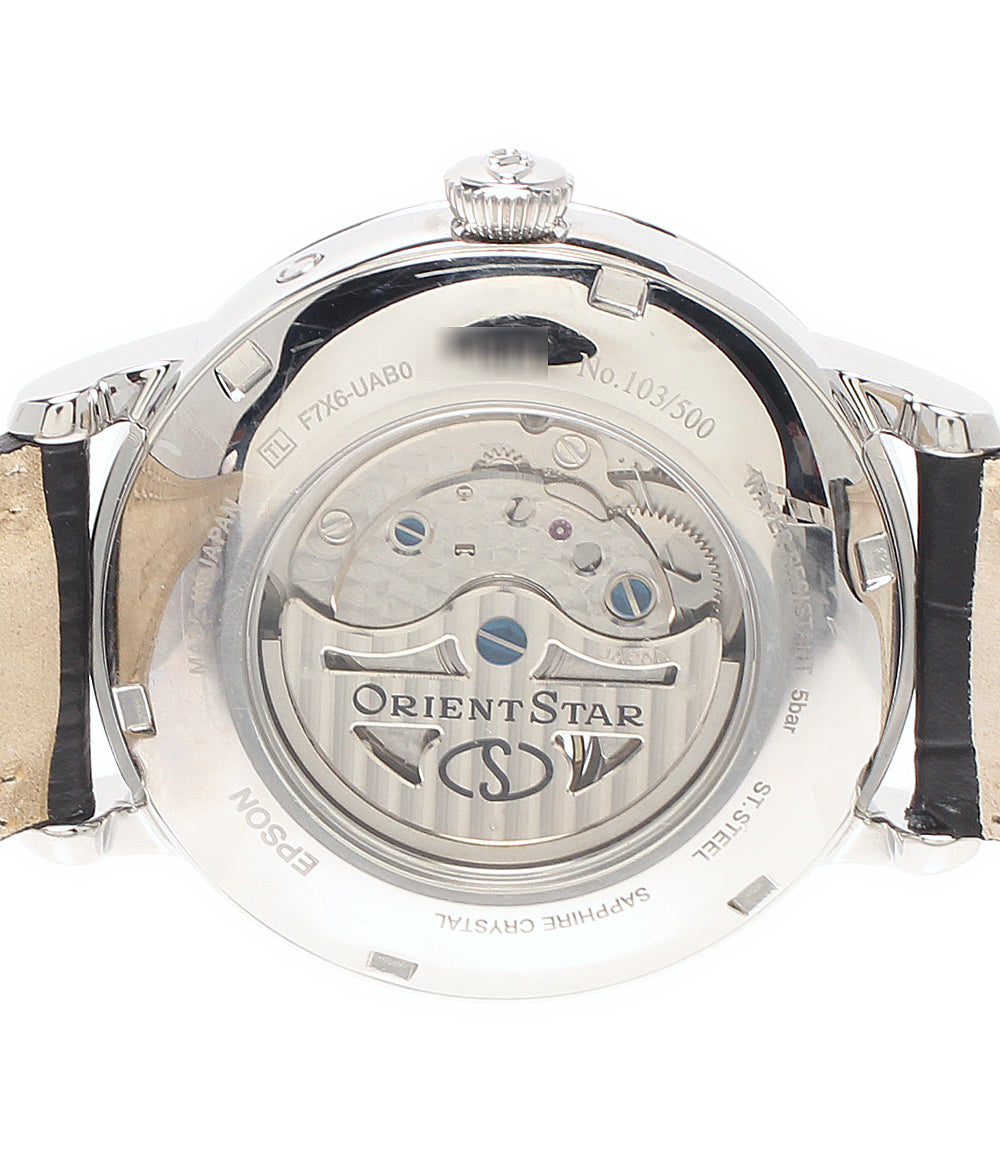 Orient Star 腕時計 クラシック メカニカルムーンフェイズ 自動巻き ネイビー F7X6-UAB0 メンズ オリエントスター