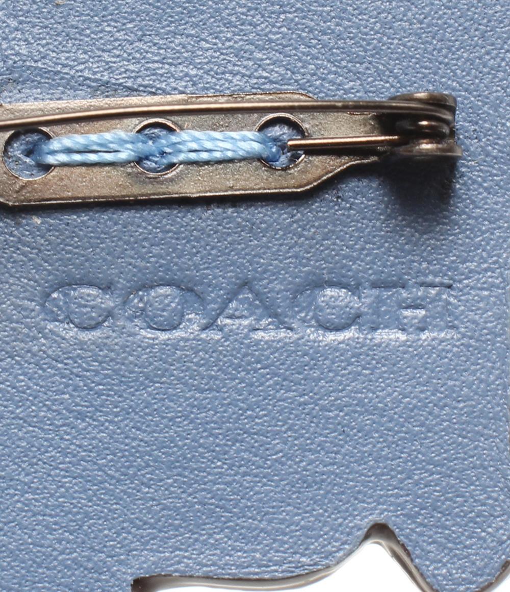 美品 コーチ ブローチ ダイナソー 恐竜 スキー レディース COACH